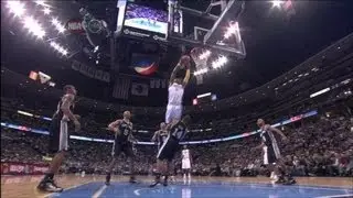 J.R. Smith dunk on Gary Neal - Spurs @ Nuggets 12/16/10