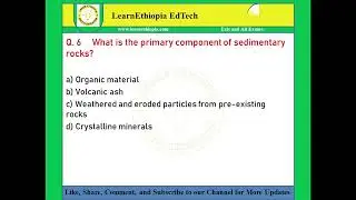Geochemistry | Model Exit Exam Questions for Geology Exit Exam