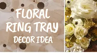 Customized floral ring tray decor idea #artists
