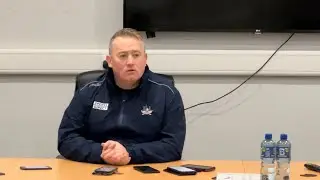 Pat Ryan talks to the media after win over Limerick 4th February 2023