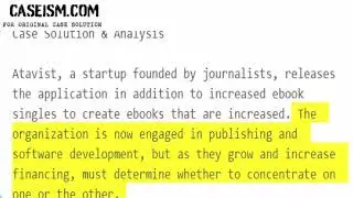 The Atavist: Reinventing the Book Case Solution & Analysis Caseism.com