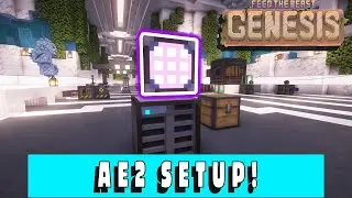 SETTING UP AE2 SYSTEM -  FTB GENESIS MINECRAFT EP:17