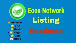 Ecox Network Listing Roadmap Binance OKX  Bybit Bitget Gate MEXC