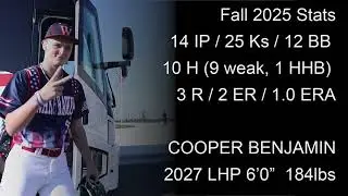 Cooper Benjamin Fall 2025 Pitching