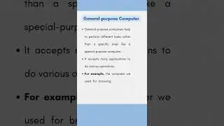 What is General purpose computer | Computer Fundamentals |