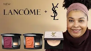 Lancome Berry Bisou & Orange Phoria Blush - Fixating Powder - YSL Hypnotic Honey Luminizer & Eye ...