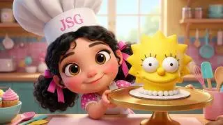 Mini Chef Juliette! Torta de Lisa Simpson para ni&ntilde;os