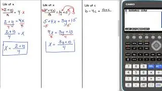 Matematik 1 Genomgång Bryta ut formler