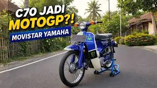 Motor Legendaris Dikasih Livery MotoGP! Honda C70 Movistar Yamaha