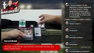 TheHeatBreakers : 11.07.2022 : Break #GROUP - 2022 NATIONAL TREASURES SOCCER 1 BOX SERIAL NUMBER &hellip;