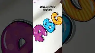 Tutorial: How to draw Cute Alphabets😍 #Shorts #Trending