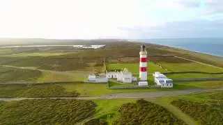 DJI Mavic Pro Flight over The Point of Ayre Lighthouse, the northern most point on the Isle Of Man