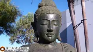 Stone Outdoor Buddha Garden Statue, Zen Garden Buddha Statue