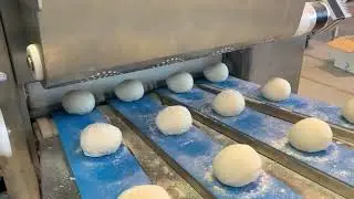 Domatic Sartori 4-row divider-rounder with flour dusters.