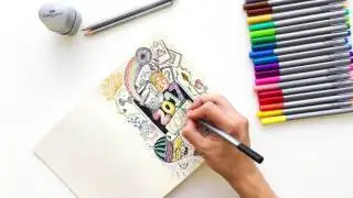 2017 Goals Speed Drawing with Faber Castell Grip Fineliners