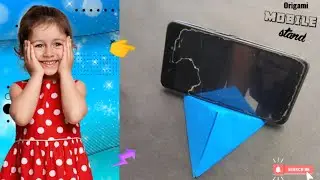 How to make paper Mobile Stand without Glue 💯 | origami phone Holder | Easy phone stand !