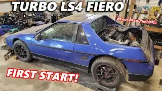 IT FINALLY RUNS!! Turbo LS Pontiac Fiero First Start!