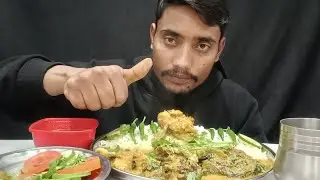 MUKBANG!! Bihari Style Fish Curry With SALAD 🥗 green chilli🌶️🌶️🫒#fishcurry#mukbang#Rajeshbhaueating