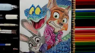 Drawing Zootopia 2 :Judy hopps/Nick Wilde end Gary.#zootopia2 #TiartsTiago #zootopia 