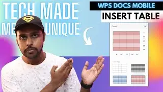 How to insert table in wps office writer mobile | insert table on wps writer mobile