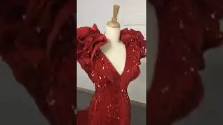 special cap sleeves v neck mermaid lace up long train red elegant evening dresses