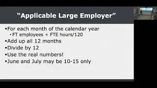Applicable Large Employer 