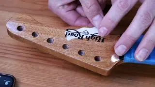 Part 19  - Building My First Guitar -  Nut Slots & Waterslide Decal