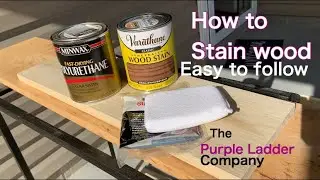 How to stain wood . Easy to follow.