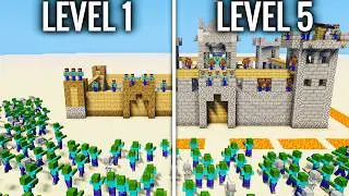 Monster Army VS Five Castles in MINECRAFT