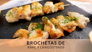 BROCHETAS de RAPE y LANGOSTINOS ¡en sólo 5 minutos! 🦐🐟 Cocinatis 👩🏻‍🍳