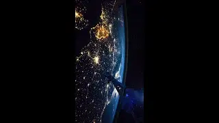 Earth at Night Seen from the International Space Station - City Lights and Thunderstorms over Europe