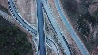 Obras N-232 a vista de dron