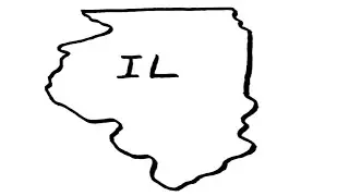 How to Draw Illinois Outline Map | Easy USA Map Drawing | Step by Step Tutorial