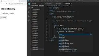 23. use of getElementById() in JavaScript |  JavaScript tutorial for beginners in hindi