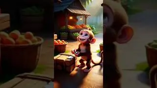Baby Monkey Saves Sick Mother ❤️ | #shorts #ytshorts #baby monkey #cartoon #mothers love