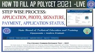 How to Apply Ap polycet 2021, Apply Polycet Application 2021, Ap polycet Application fill Step wise