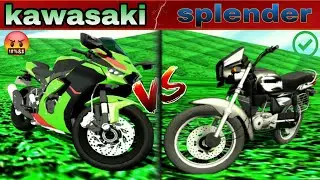 Kawasaki vs splendar + plush | indian bike gamer 3d _ riser x gamerz