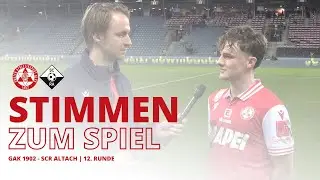 Stimmen zum Spiel: GAK 1902 - SCR Altach | 12. Runde ADMIRAL Bundesliga