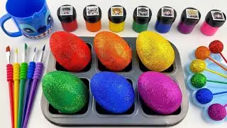 Satisfying ASMR | DIY 6 Magic Rainbow Eggs to Color Candy Art | Oddly Creative Sounds