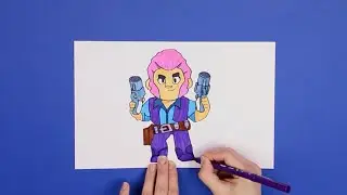 How to draw Colt - Brawl Stars