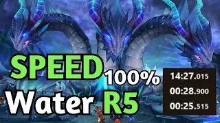 100% Water R5 28s Speed Team in Summoners war!
