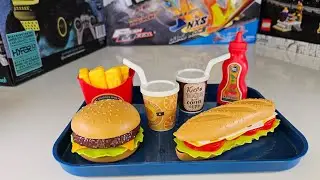 Fast Food Set Toy - Pretend Play Kitchen (ASMR TOY VIDEO)