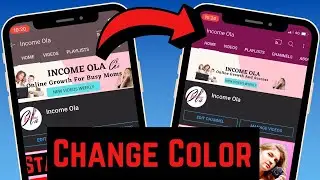 How To Change a Channel Color Background On Mobile 🔴 🟠 🟡 🟢 🔵 🟣 Starting a Youtube Channel