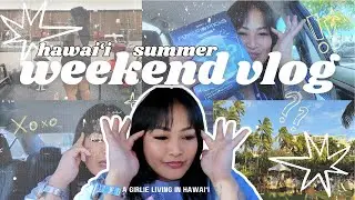 weekend vlog | hawai'i summer, pokemon unboxing & swap meet with besties!