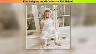 Kids Girls White Princess Party Dress Puffy Birthday Pageant Gown Host Performance Recital Tulle