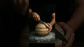 Insane Hyper Realism | Knife Slicing Planets & Frozen Spheres #hyperrealism #arsm  #knifecut