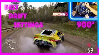 BEST WHEEL SETTINGS FOR DRIFTING IN FORZA HORIZON 5 (900&deg; Simulation Steering)