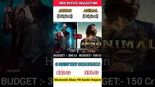Animal vs Jawan day 8 worldwide box office collection#srk#ranbir#youtubeshorts