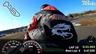 桶川スポーツランド,フリー走行,ロングコース,大型初級1本目,2026/1/17ベストタイム47.638