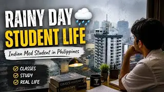 Rainy Day Student Life 🌧️ | Indian Med Student Going to Class in the Philippines 🇵🇭 